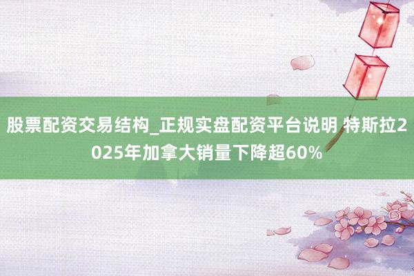 股票配资交易结构_正规实盘配资平台说明 特斯拉2025年加拿大销量下降超60%